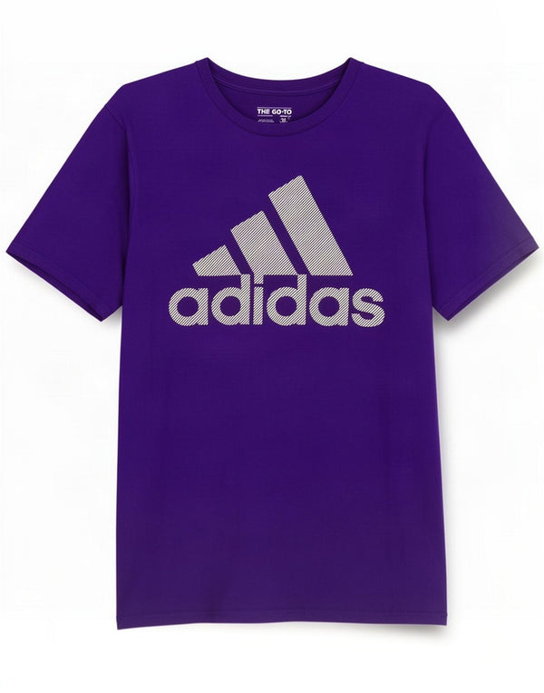 Adidas T-shirt grafica da uomo Top in cotone viola medio
