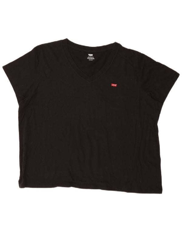 Levi's Womens Oversized T-Shirt Top UK 22 3XL Black Cotton