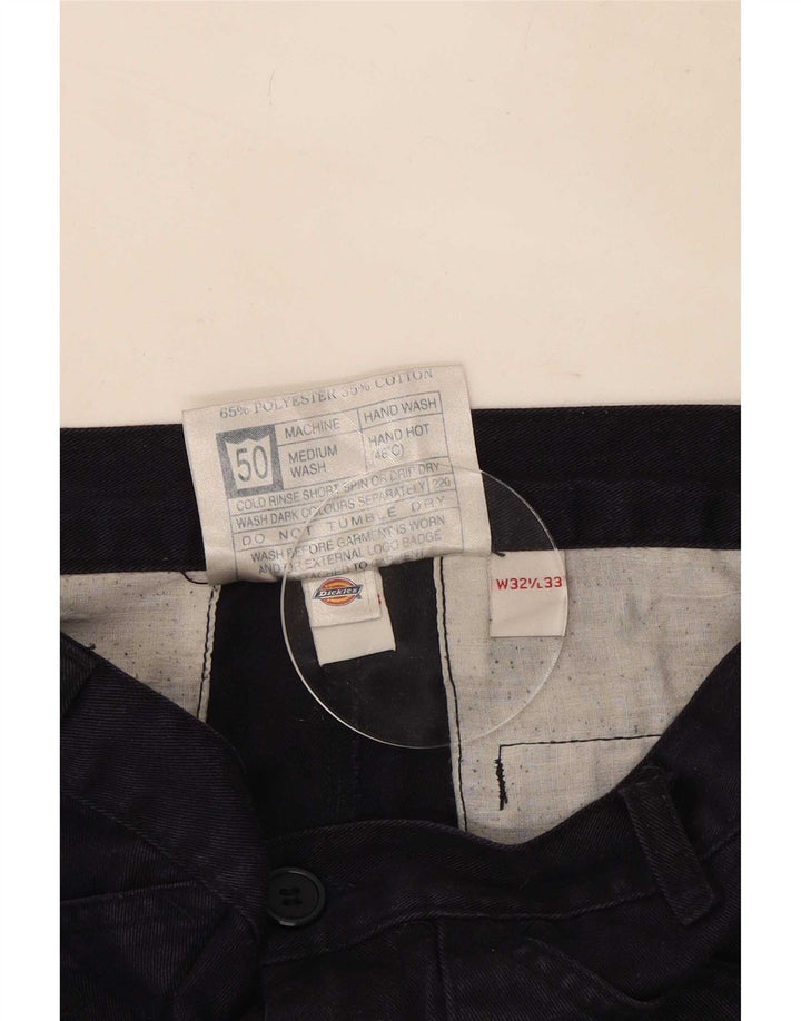 Pantaloni cargo dritti da uomo Dickies W32 L33 poliestere blu navy