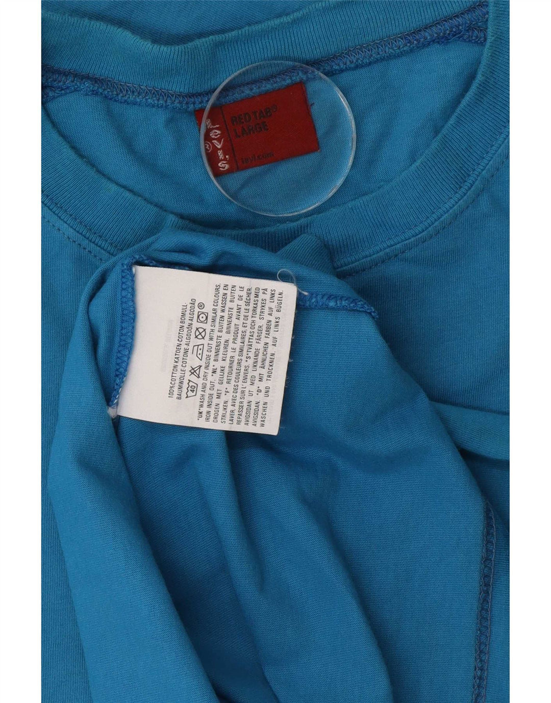 Levi's Top grafico da uomo a maniche lunghe in cotone color block blu grande