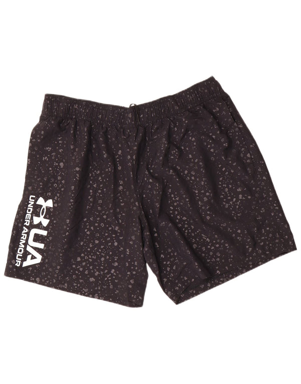 Pantaloncini sportivi grafici da uomo Under Armour 2XL poliestere maculato nero