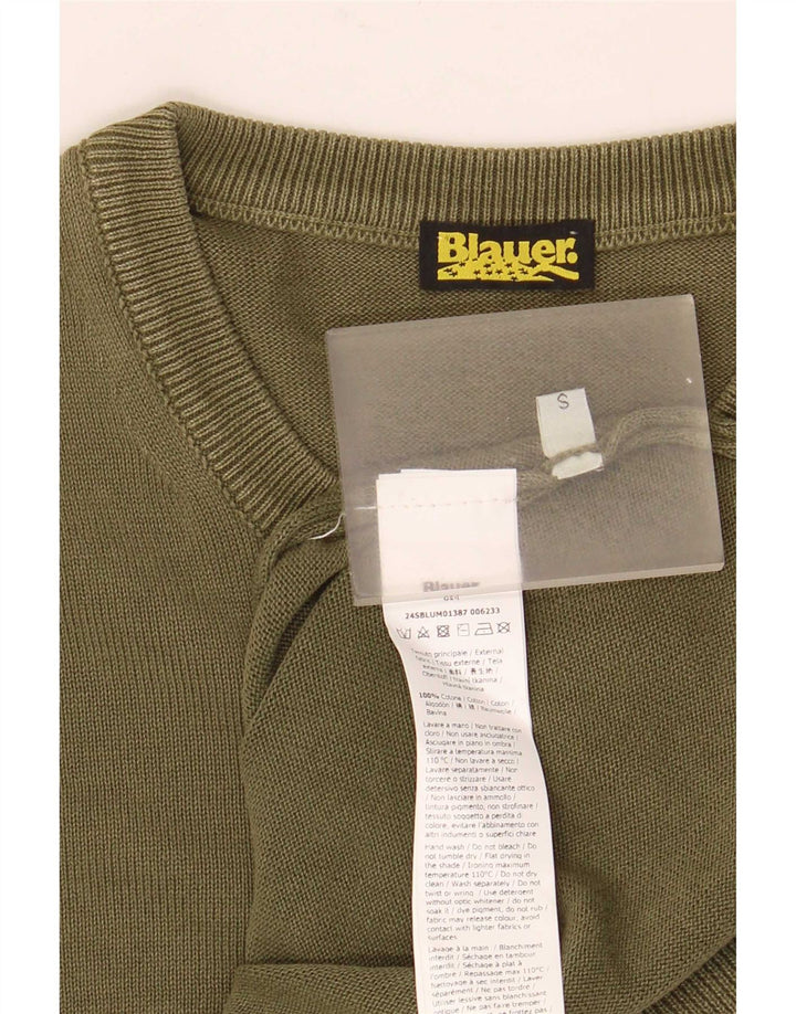Blauer Uomo Maglione Girocollo Maglione Piccolo Cotone Verde