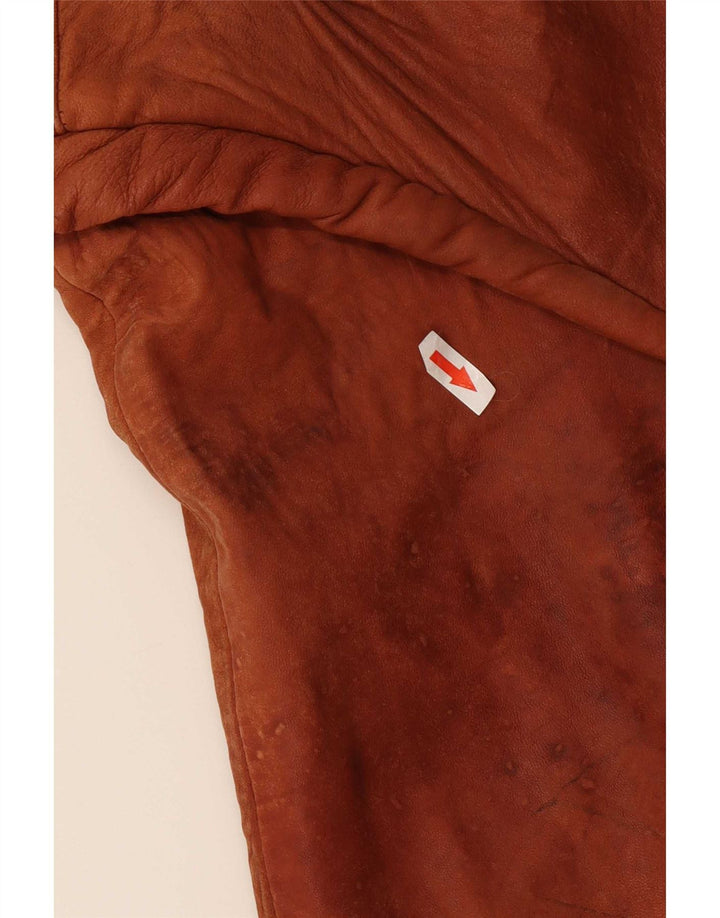 Giacca in pelle da uomo vintage UK 40 Large Marrone