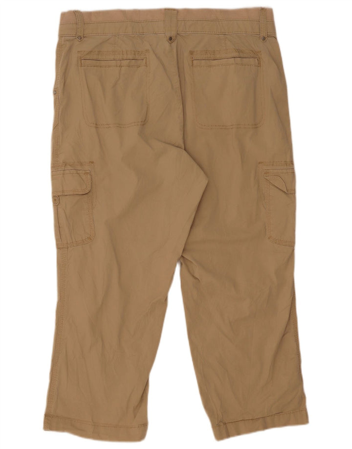 Pantaloni Capri cargo da donna Lee US 14 Large W32 L22 Cotone beige
