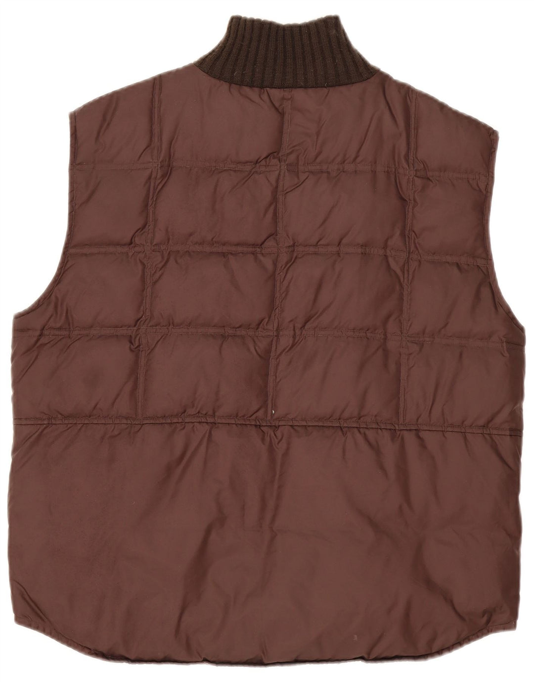 Gilet imbottito da uomo vintage UK 40 grande marrone
