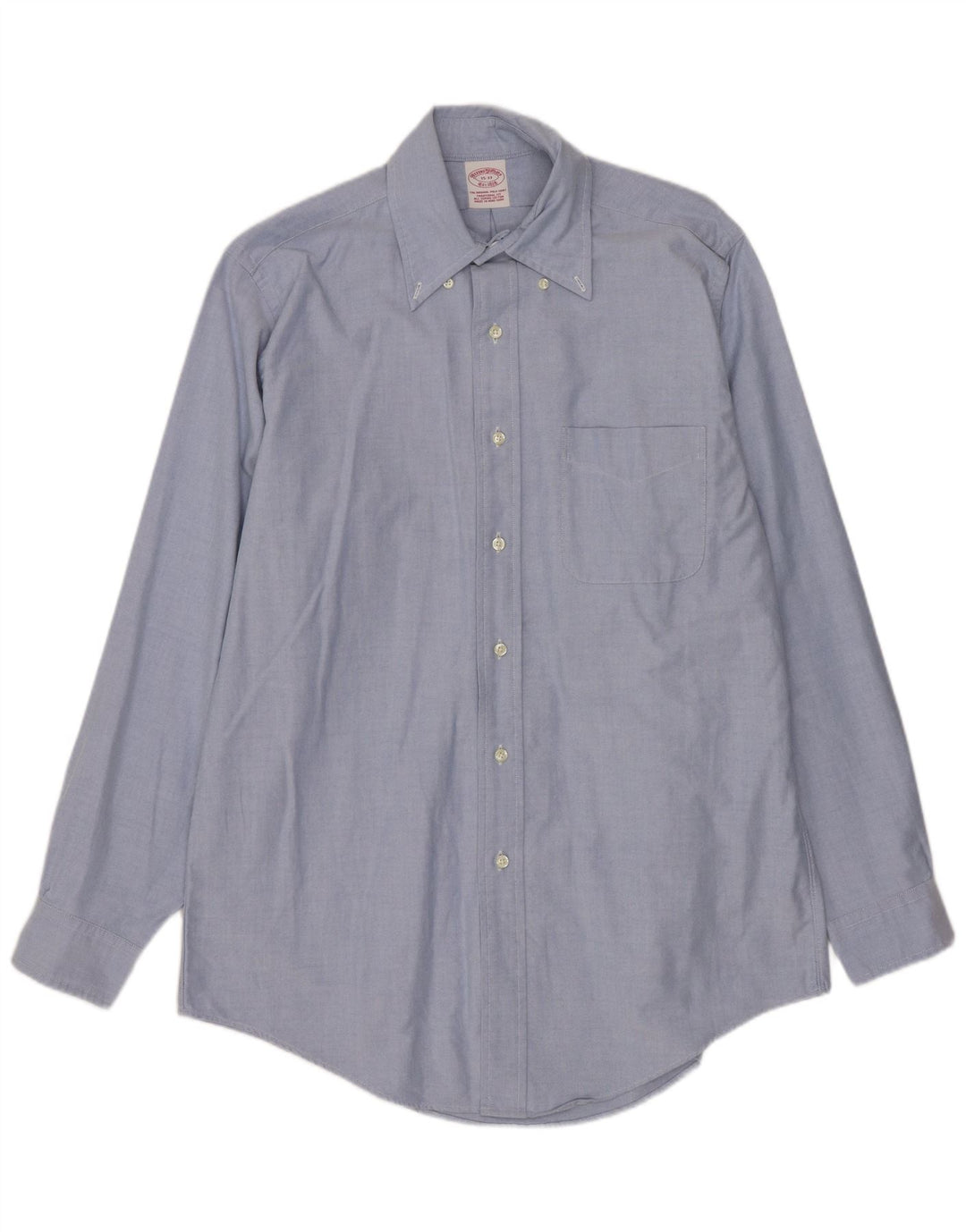 Camicia da uomo Brooks Brothers taglia 15 cotone blu medio