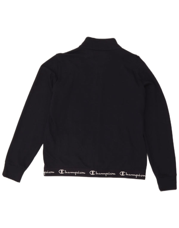 Giacca da ginnastica con grafica da donna Champion UK 16 Large in cotone blu navy