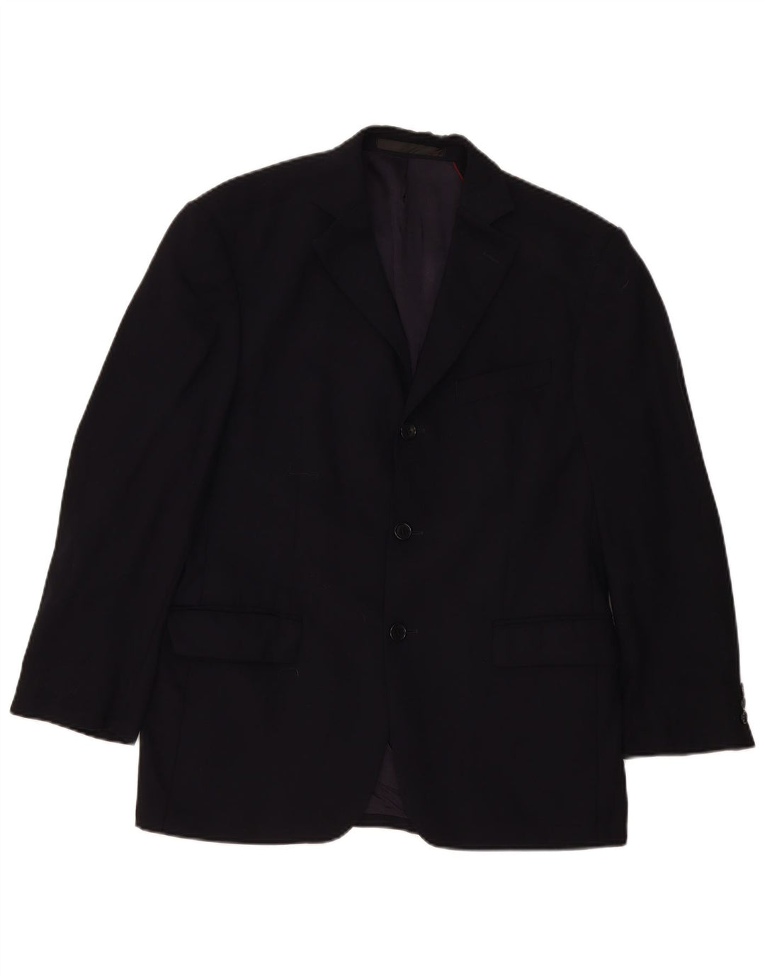 Giacca blazer a 3 bottoni da uomo Marks & Spencer UK 38 media blu navy in lana vergine
