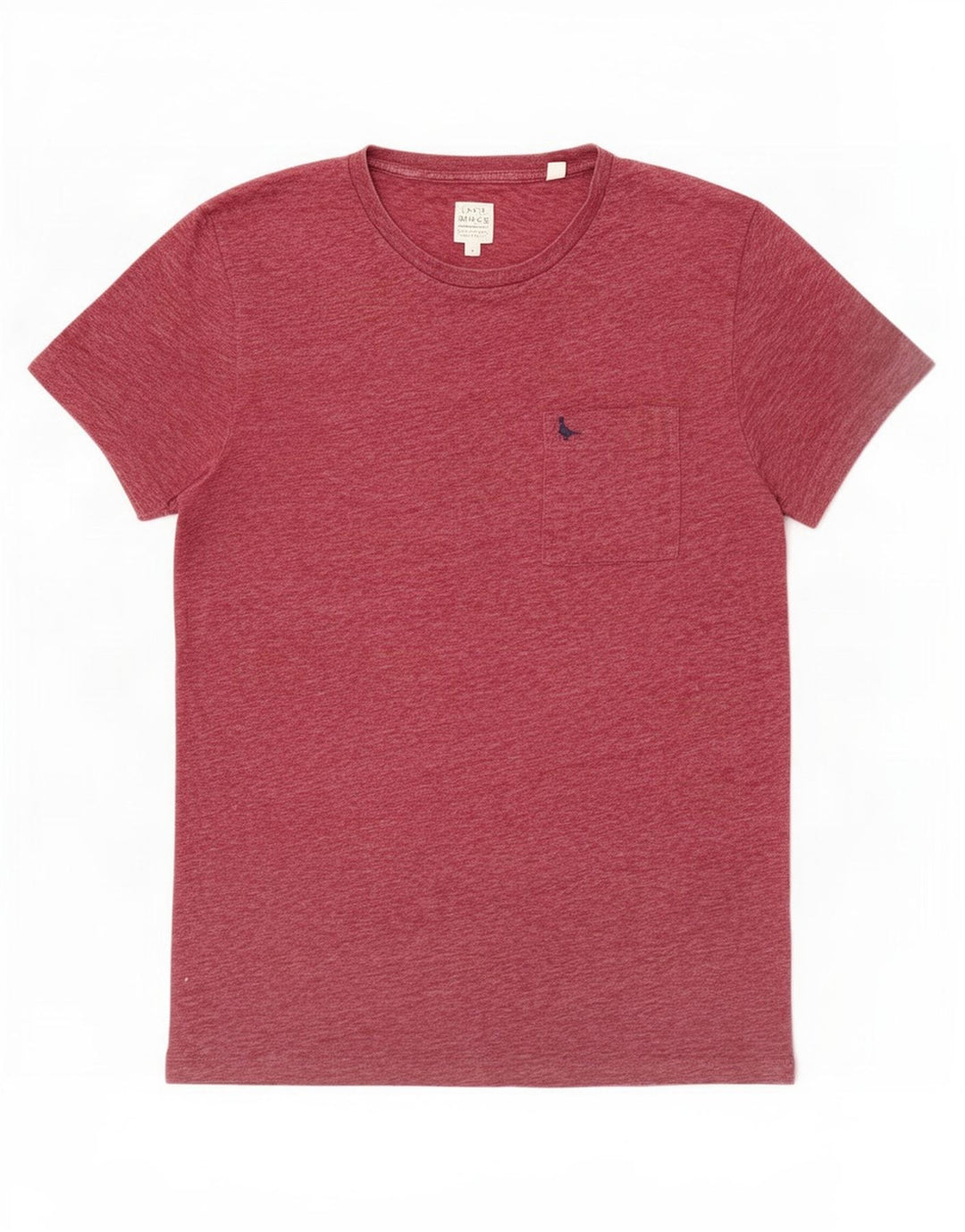 T-shirt da uomo Jack Wills Top in cotone screziato bordeaux medio