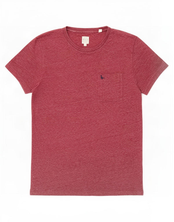 T-shirt da uomo Jack Wills Top in cotone screziato bordeaux medio