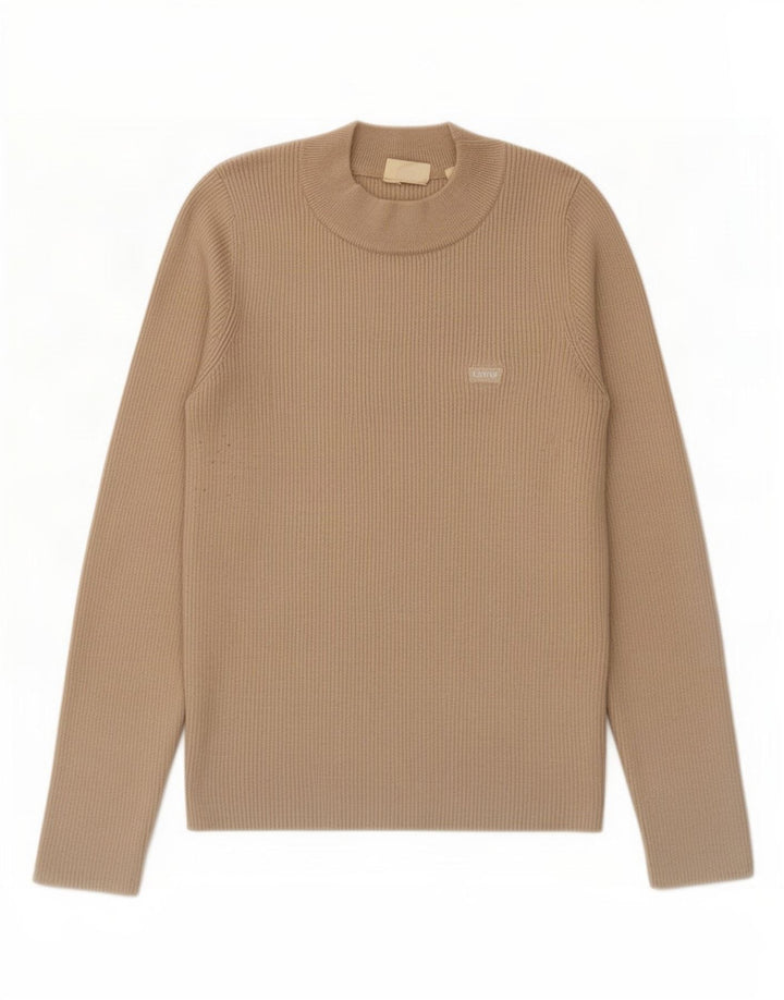 Maglione maglione girocollo da donna Levi's UK 4 XS Beige