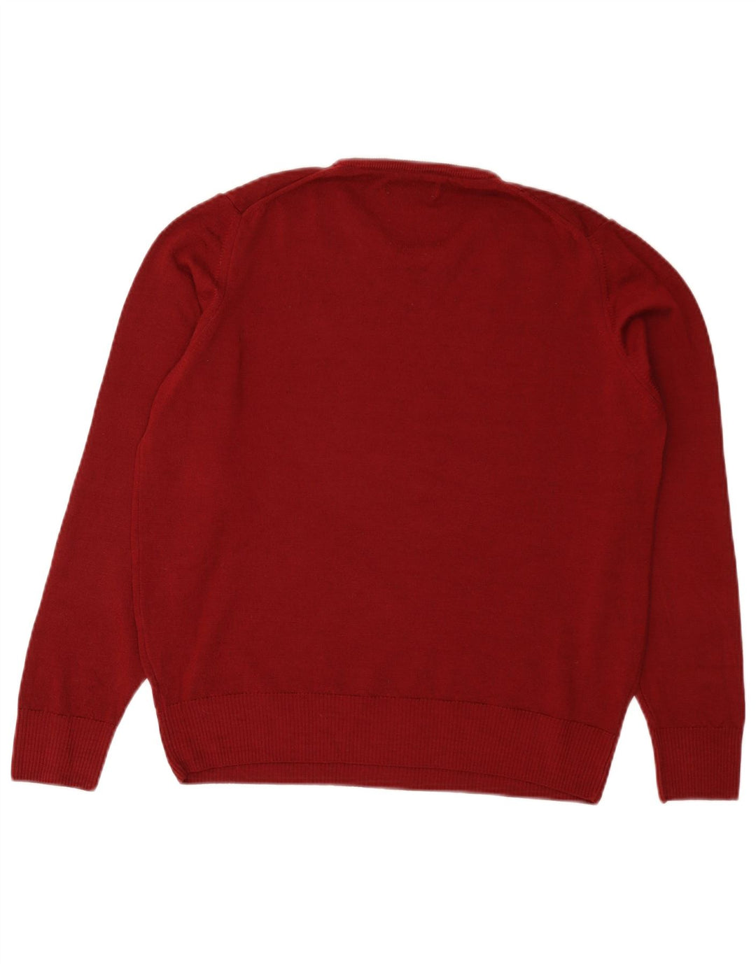 Maglione girocollo da uomo Zara in lana bordeaux medio