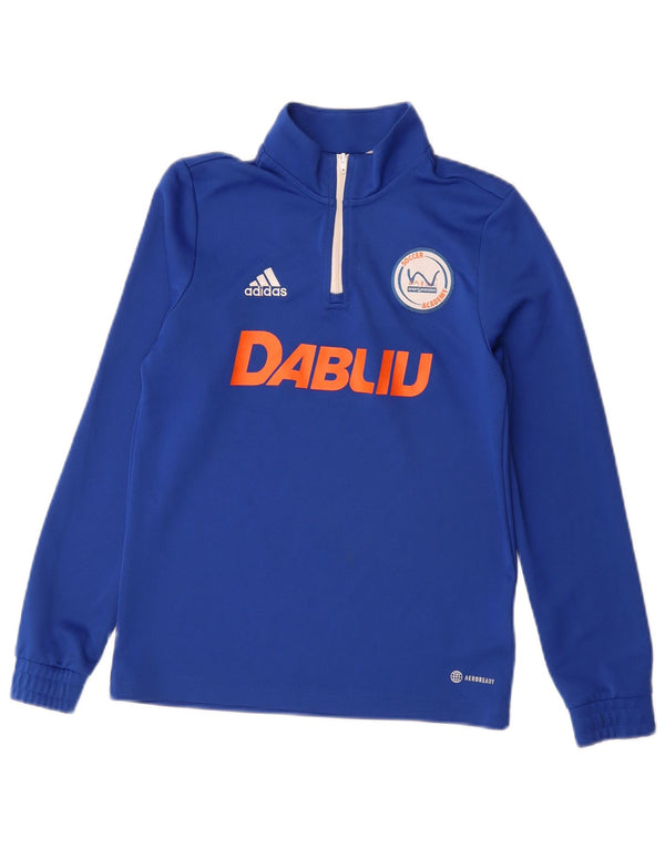 Adidas Dabliu Soccer Academy Graphic Top manica lunga da ragazzo 11-12 anni blu
