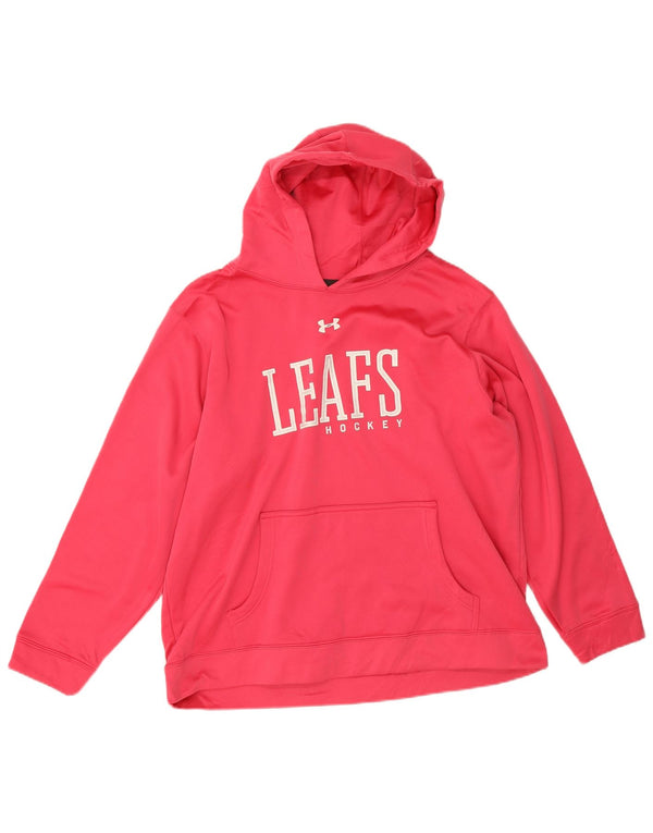 Under Armour Ragazze Leafs Hockey Felpa con cappuccio vestibilità ampia 13-14 anni XL Rosa