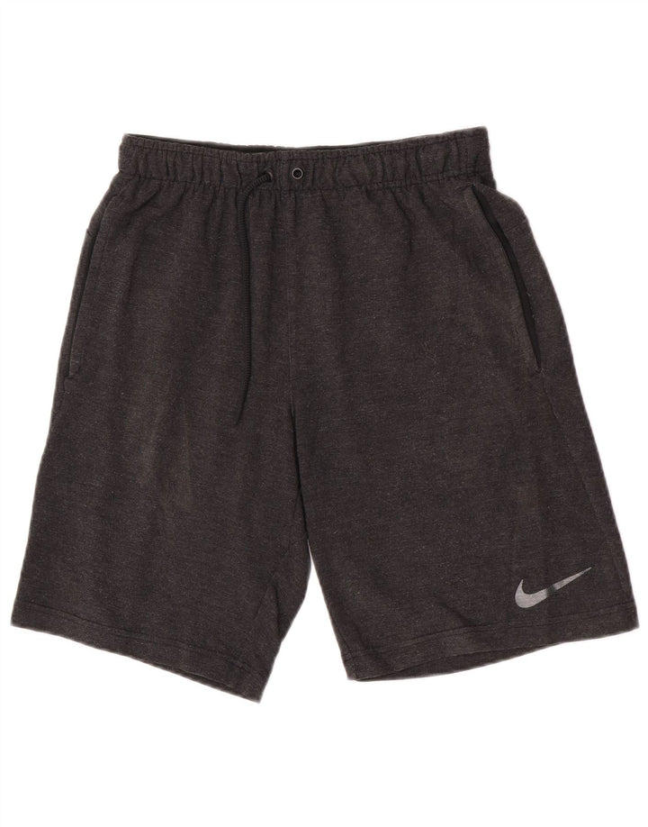Pantaloncini sportivi Nike Dri Fit da uomo piccoli in viscosa chiazzata grigia