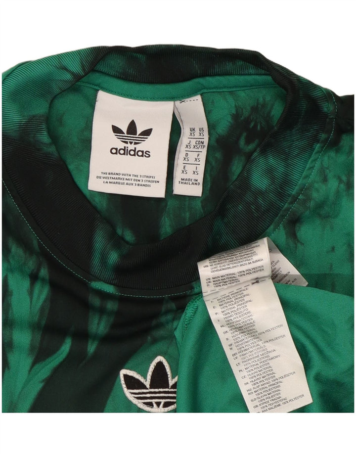 T-shirt da uomo Adidas Top XS verde Tie Dye in poliestere