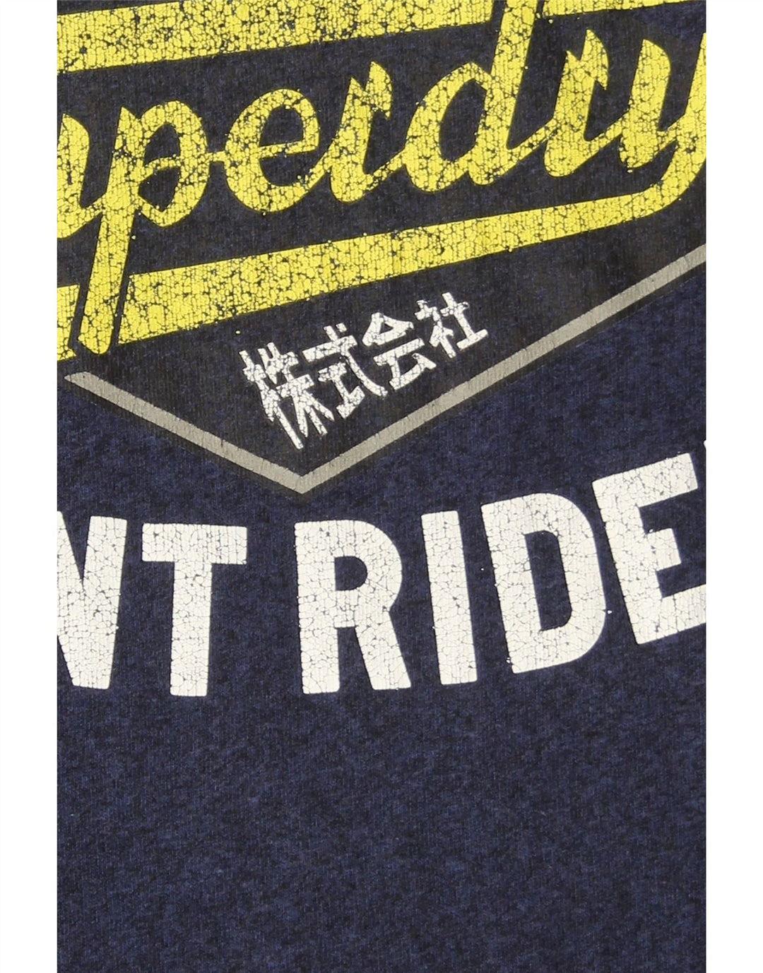 T-shirt grafica da uomo SUPERDRY Top in cotone blu navy medio