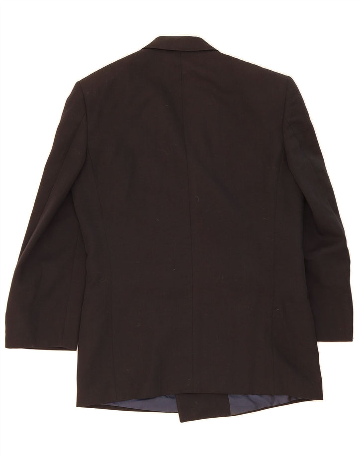 Giacca blazer doppiopetto da uomo VINTAGE UK 38 media nera