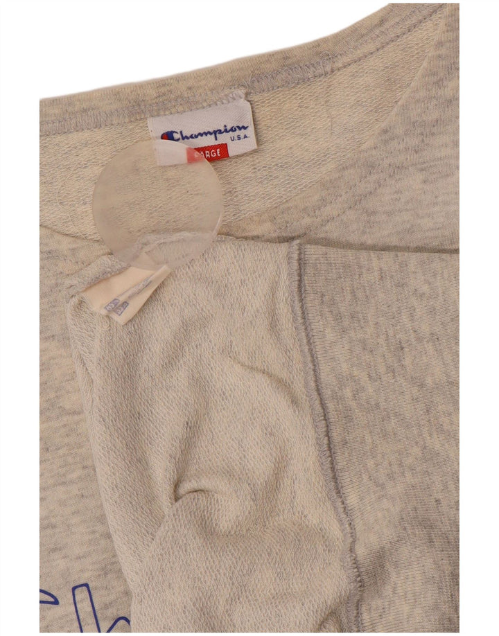 CHAMPION Canottiera grafica da uomo grande in cotone grigio