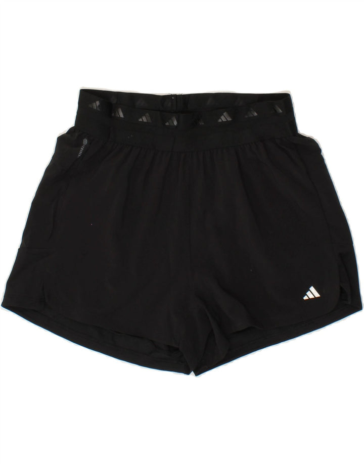 ADIDAS Womens Sport Shorts UK 14 Medium  Black Polyester Vintage Adidas and Second-Hand Adidas from Messina Hembry 