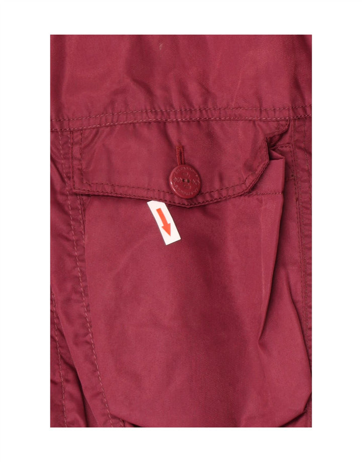 Giubbotto bomber imbottito da uomo vintage UK 38 nylon medio bordeaux