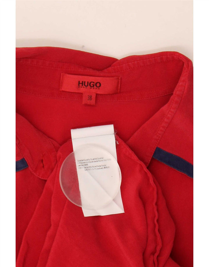 Camicia da donna Hugo Boss EU 38 seta rossa media