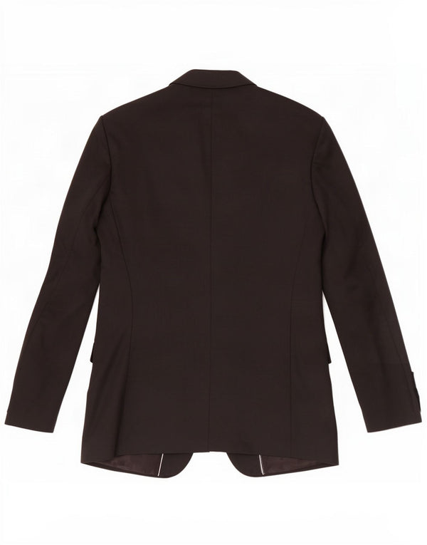 Giacca blazer da uomo a 2 bottoni Cerruti 1881 UK 40 grande lana vergine nera