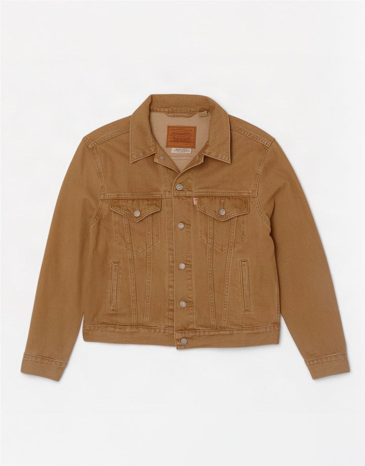 Giacca di jeans da uomo Levi's UK 36 piccola in cotone beige