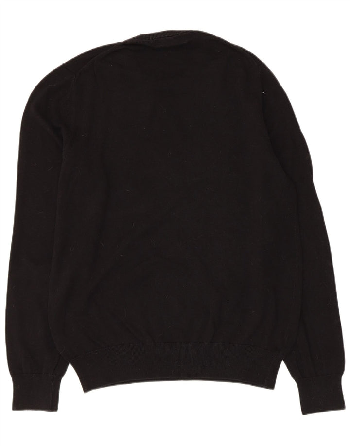 Maglione maglione girocollo da uomo Marks & Spencer in cotone nero medio