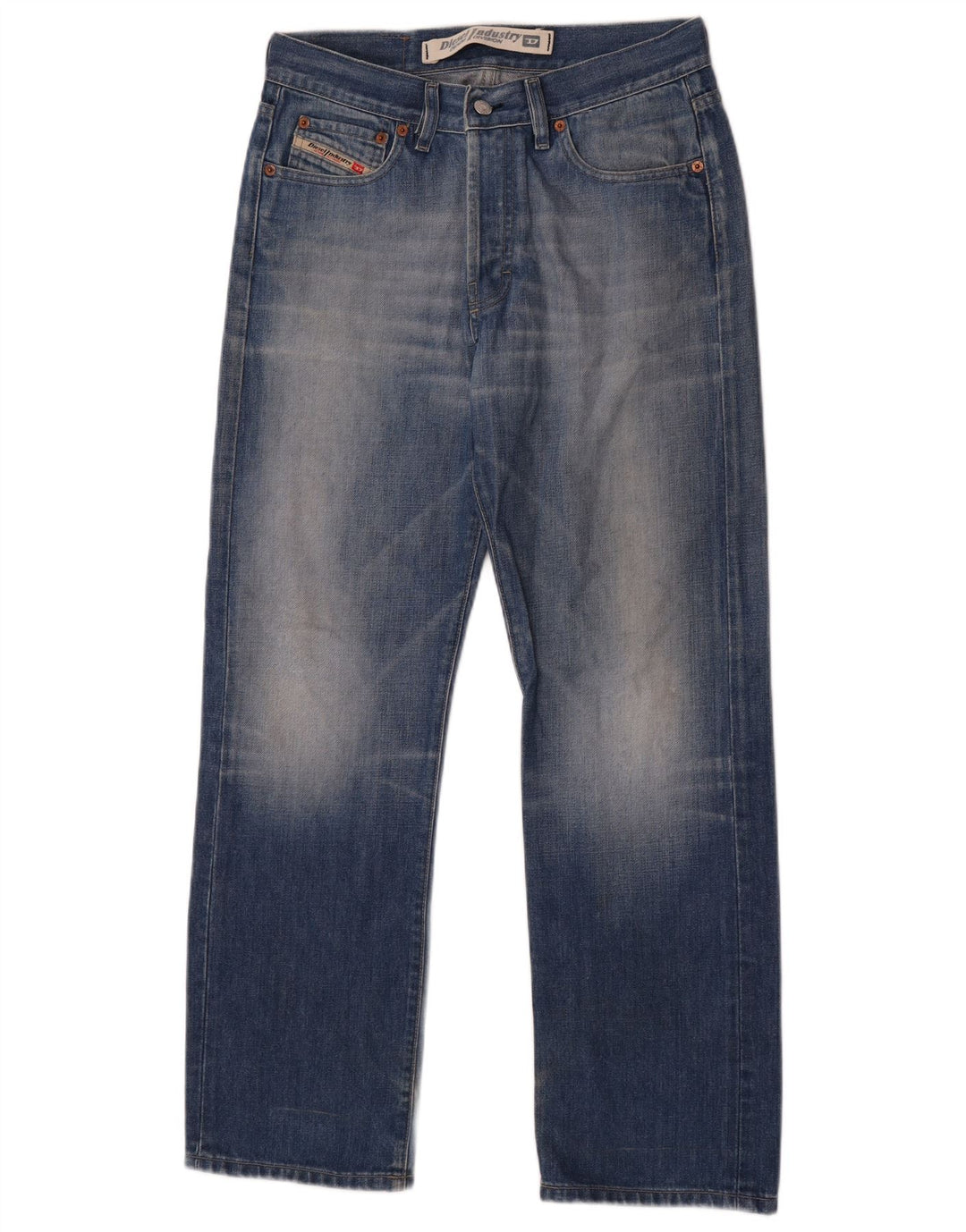 Jeans dritti da uomo Diesel W31 L30 in cotone blu