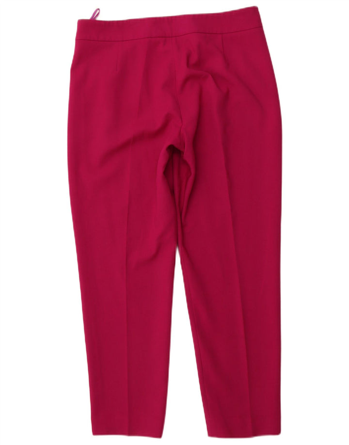 FRENCH CONNECTION Pantaloni casual con pegged da donna UK 12 Medium W32 L26 Rosa
