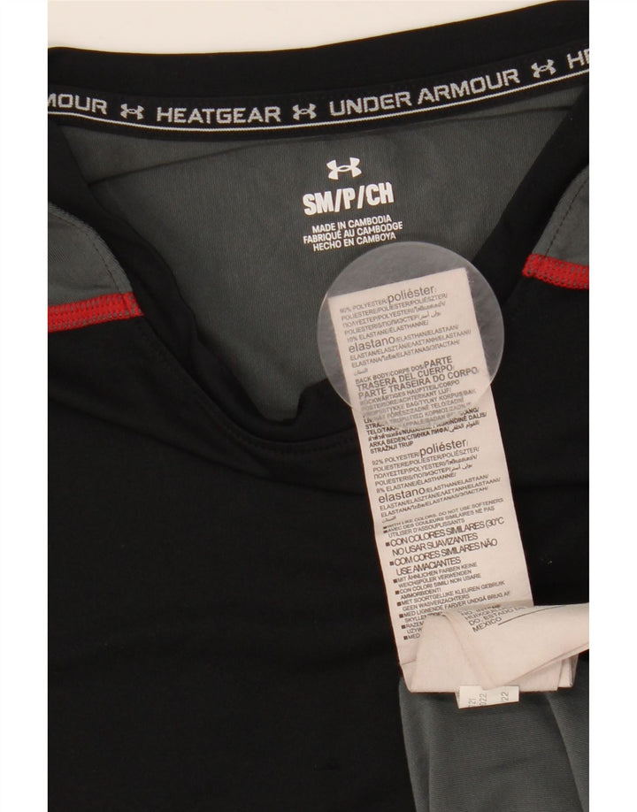 T-shirt da uomo Under Armour Top Small in poliestere color block nero