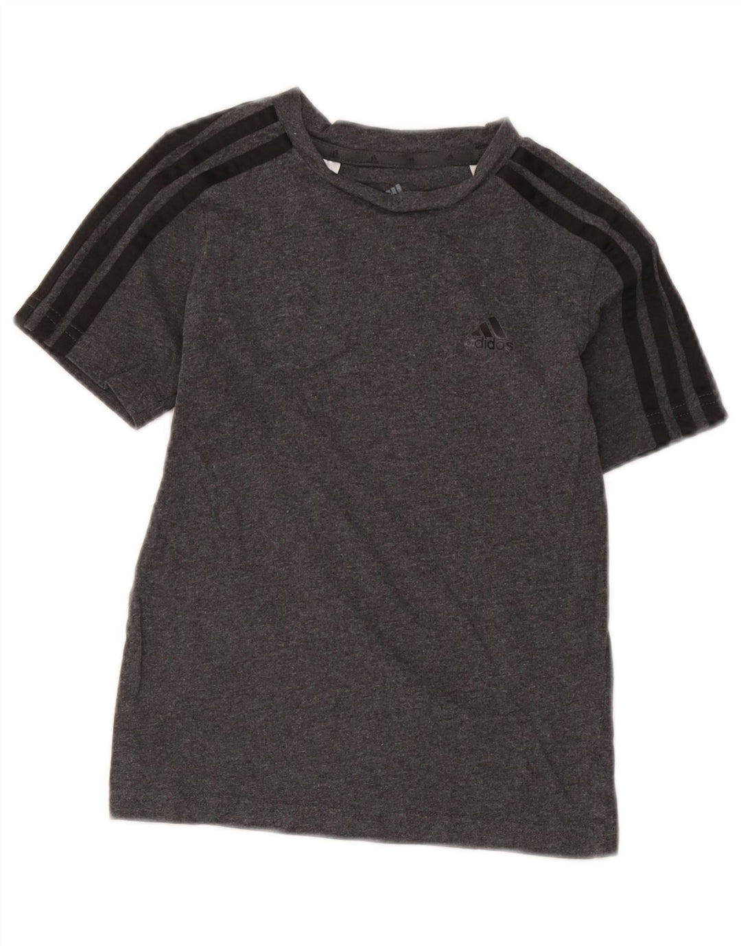 T-shirt Adidas da ragazzo Top 7-8 anni in cotone grigio puntinato