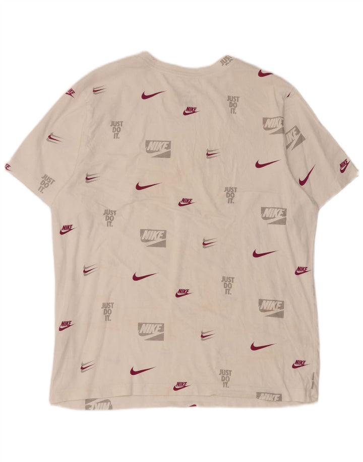 T-shirt grafica da uomo Nike Top grande in cotone bianco