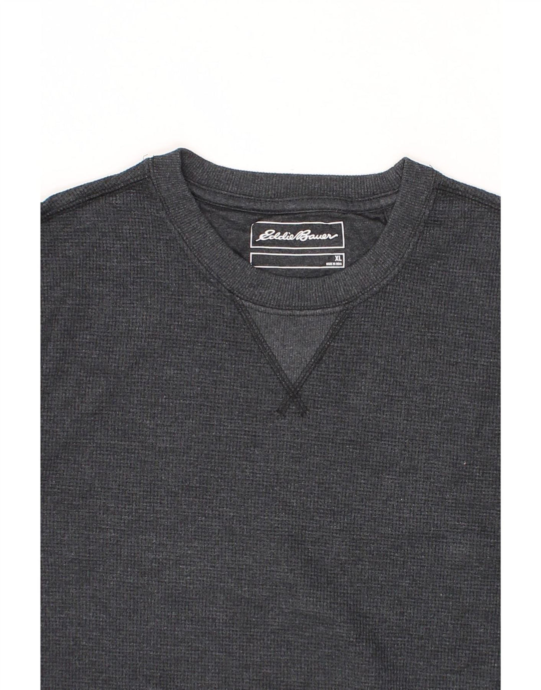 EDDIE BAUER Mens Top Long Sleeve XL Grey Cotton Vintage Eddie Bauer and Second-Hand Eddie Bauer from Messina Hembry 