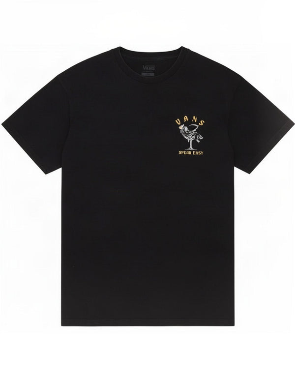 T-shirt grafica da uomo con vestibilità classica Vans, taglia grande, in cotone nero