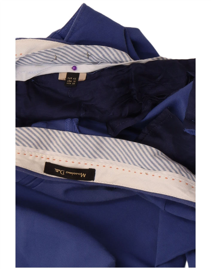 Pantaloni chino slim da donna Massimo Dutti EU 42 Large W32 L27 Blu