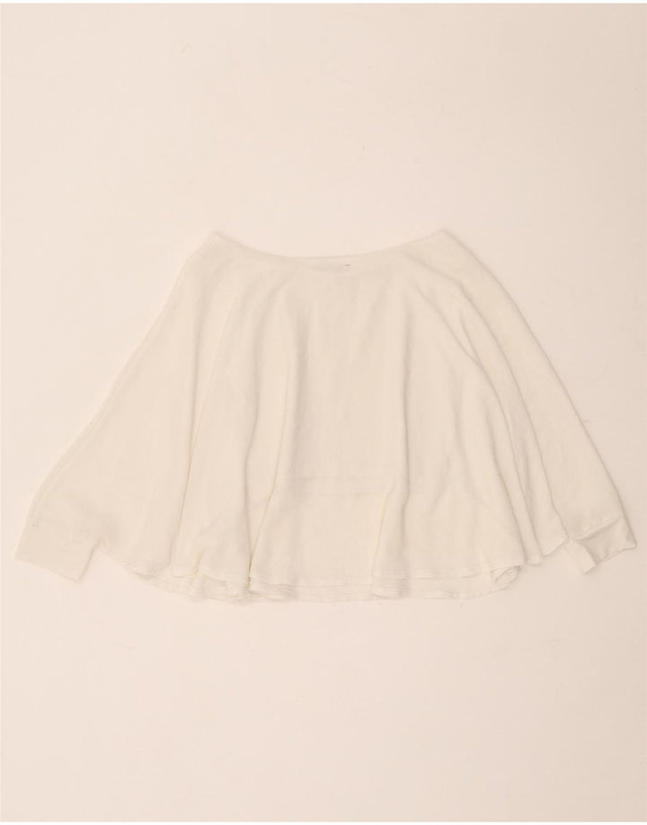 Top Zara da donna con poncho senza maniche, camicetta UK 10 piccola bianca