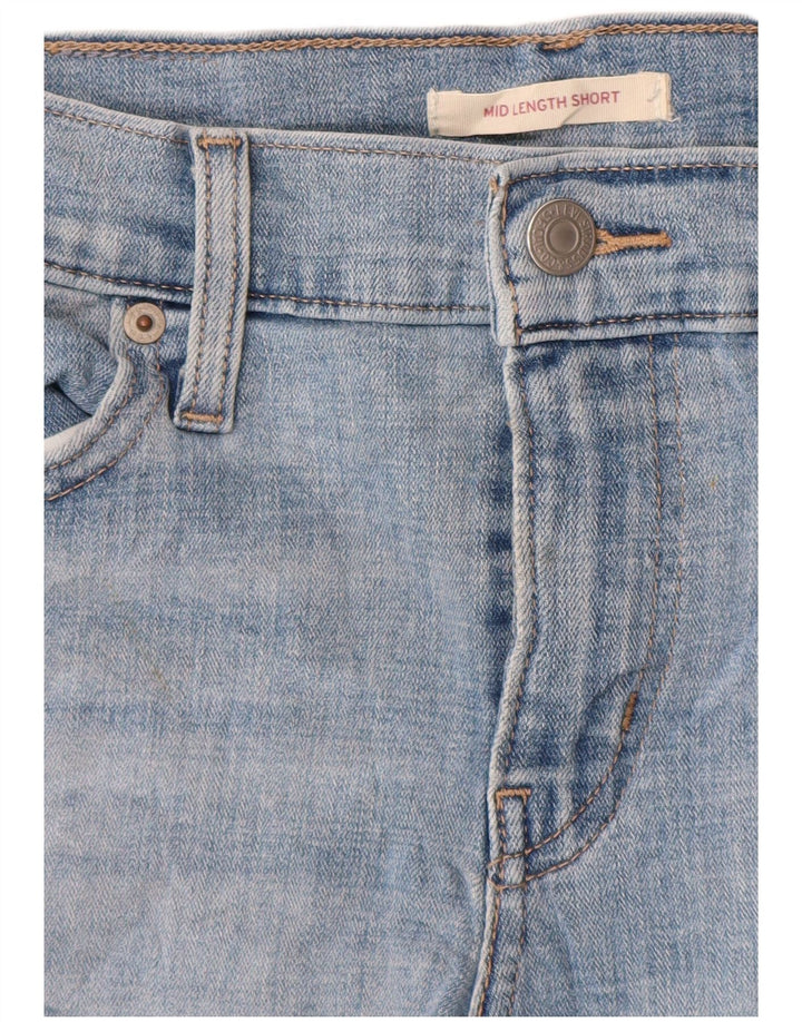 Pantaloncini di jeans a vita media da donna LEVI'S W26 piccoli blu