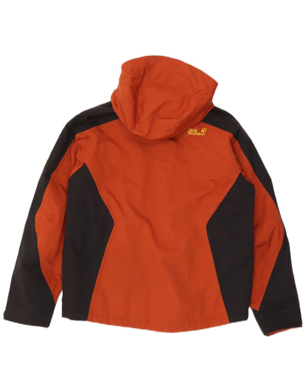 Giacca a vento con cappuccio da uomo Jack Wolfskin UK 38 Colorblock marrone medio
