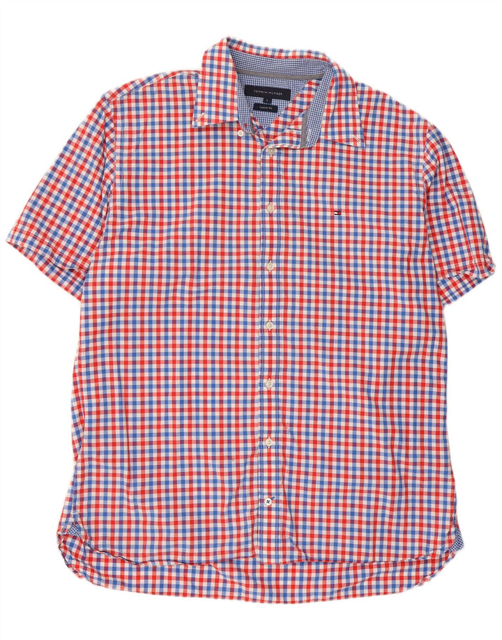 TOMMY HILFIGER Camicia da uomo su misura percalle grande multicolore