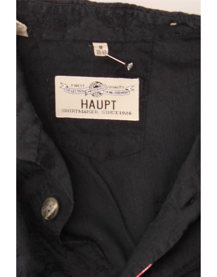 Camicia da uomo Haupt taglia 38/40 media in viscosa blu navy