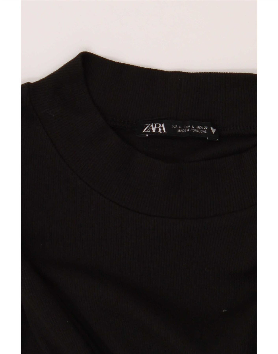Abito basic a maniche lunghe da donna Zara UK 14 grande nero