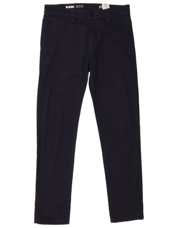 Pantaloni chino slim da uomo G-Star W31 L32 cotone blu navy