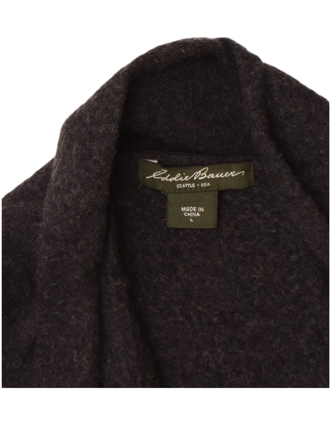 Maglione cardigan per ragazze Eddie Bauer 11-12 anni grande lana nera