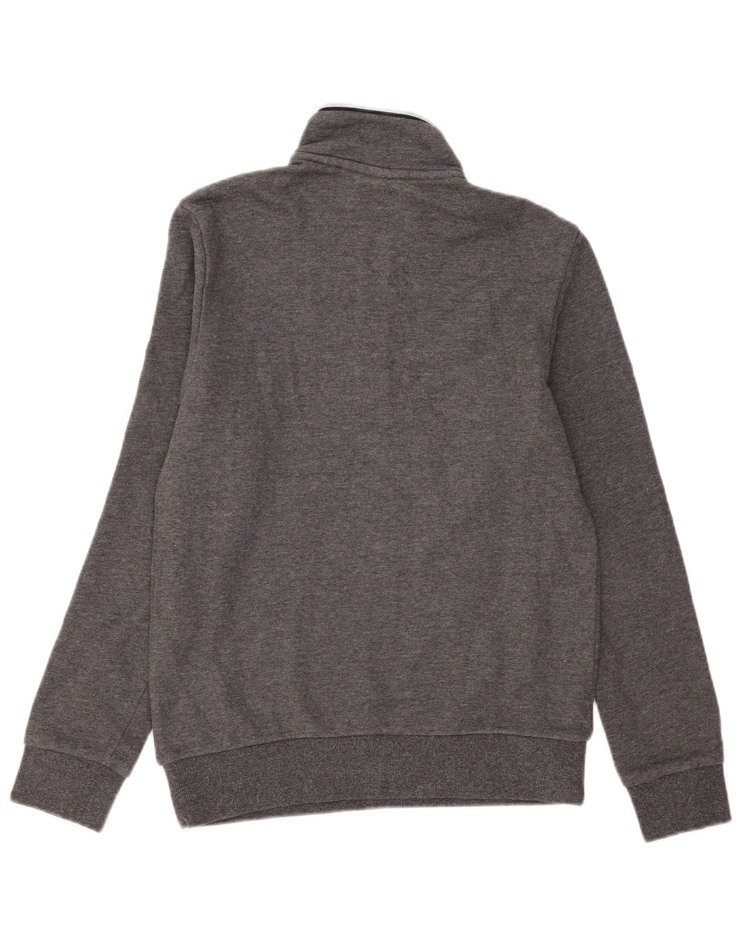 Felpa da uomo con collo con zip Lotto Maglione piccolo in cotone grigio