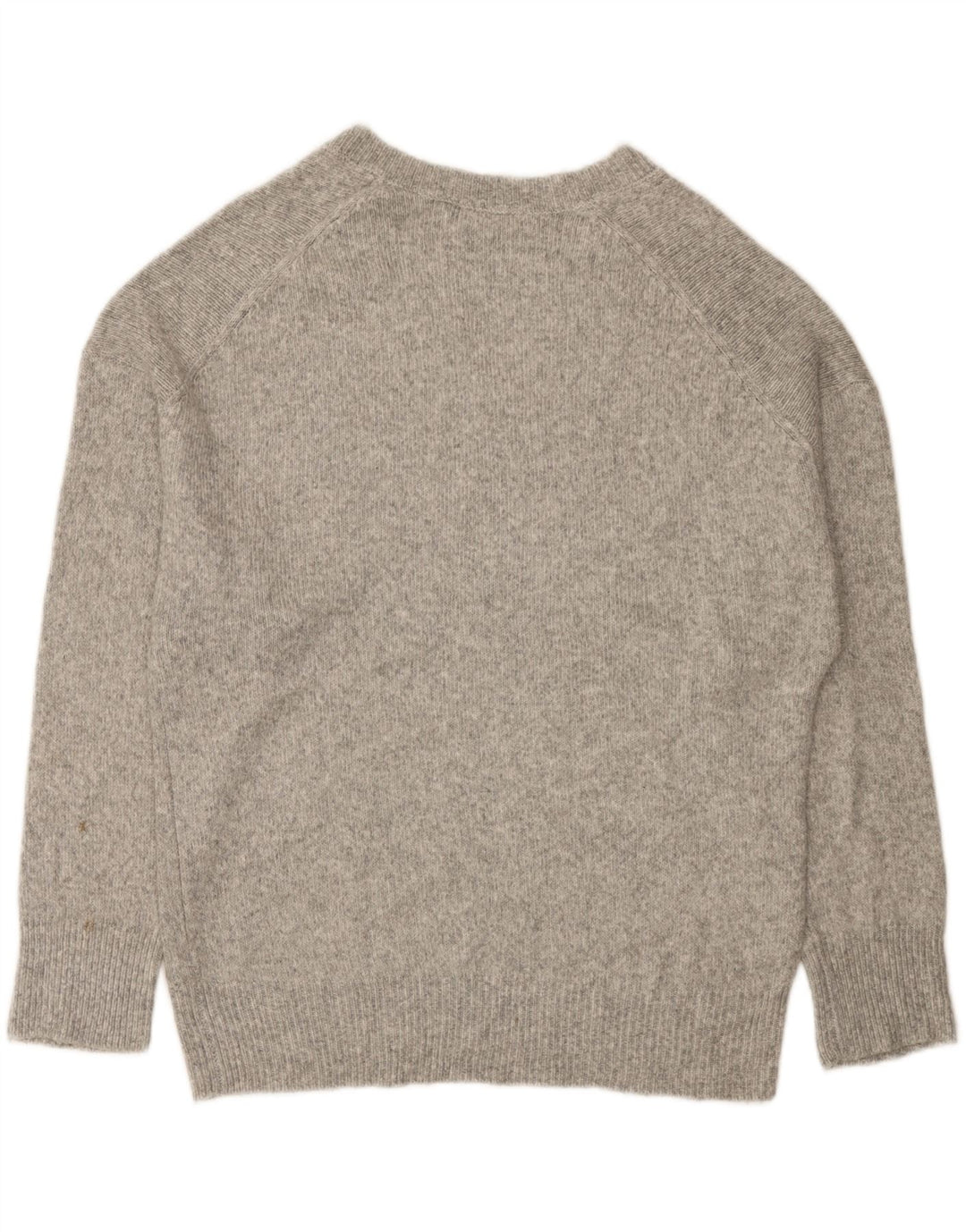 Maglione oversize con scollo a V da donna Zara UK 10 piccolo grigio screziato