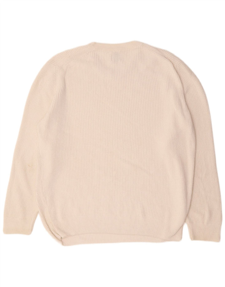Maglione maglione girocollo da uomo Zara grande bianco