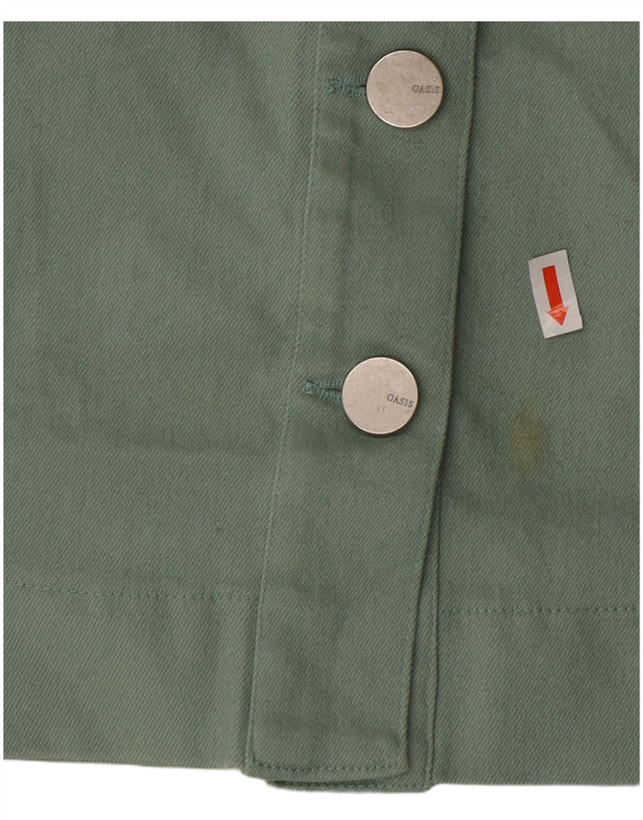 Abito scamiciato da donna Oasis UK 12 Cotone verde medio