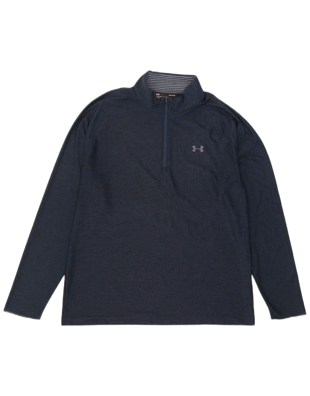 Under Armour Uomo Pullover con zip e collo della tuta da ginnastica Top grande blu navy screziato